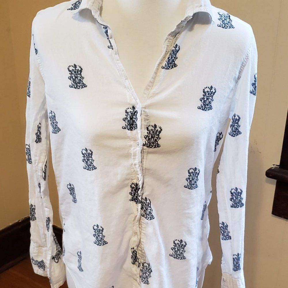 CINO Logo All Over Print 100% Cotton Button Down Shirt RARE